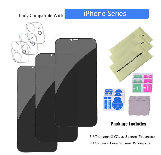 Protection Écran + Caméra iPhone – Verre Trempé Confidentialité
