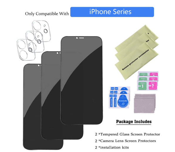 Protection Écran + Caméra iPhone – Verre Trempé Confidentialité