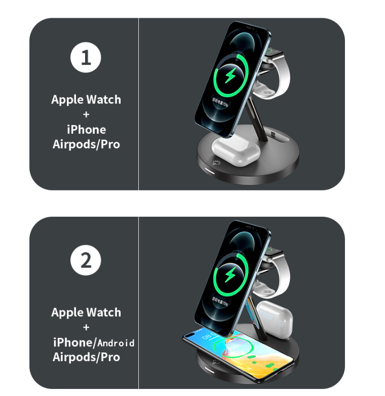 Station de Charge 3 en 1 MagSafe – iPhone, AirPods et Montre Connectée